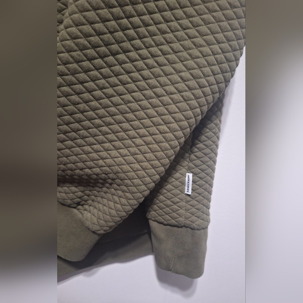 Jack & Jones Green Crewneck Sweater Textured Knit XL - Picture 3 of 4
